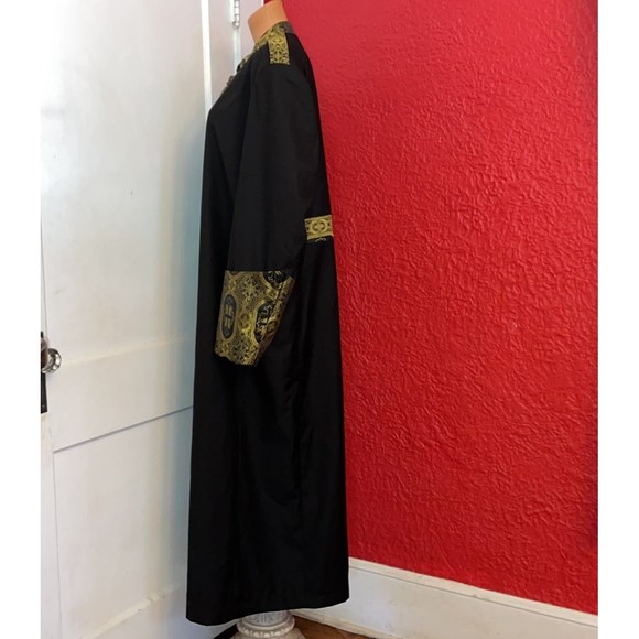 Bohemian Kimono•Religious emperor Cover Up w/cross Robe•Smoking Jacket•Priest - Picture 8 of 11